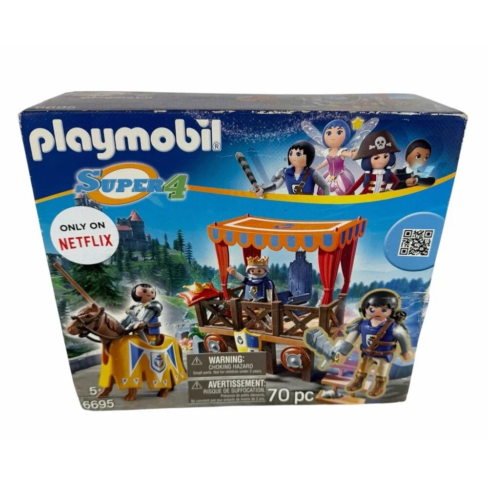 PLAYMOBIL Super 4 Royal Tribune With Alex Figure Building Kit 70 pcs 